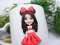 Cană 3D Fetiță costum Minnie Mouse - Tinna Handmade