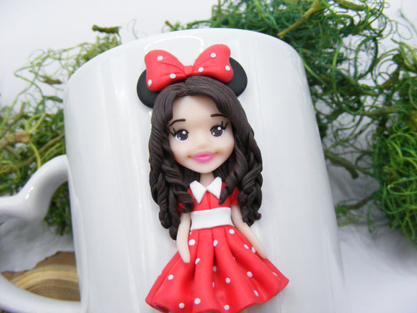 Cană 3D Fetiță costum Minnie Mouse
