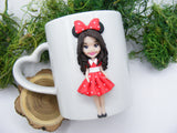 Cană 3D Fetiță costum Minnie Mouse - Tinna Handmade