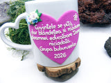 Cană personalizată Mesaj pe inimioară | Educatoare sau învățătoare