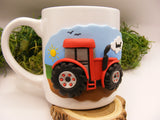 Set cană/tacâmuri personalizate Tractor