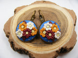 Cercei "Blue autumn flowers"