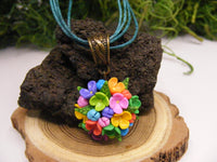 Set "Multicolor" | colier, cercei, broșă și inel - Tinna Handmade