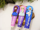 Set 3 tacâmuri personalizate Frozen | Regatul de gheață | roz - mov