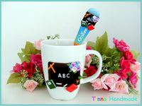 Cană personalizată 3D "Tablă școlară" - Tinna Handmade