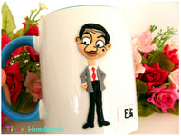 Set bol/cană/tacâmuri personalizate "Mr.Bean" - Tinna Handmade