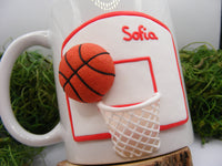 Set cană/tacâmuri personalizate "Baschet" - Tinna Handmade