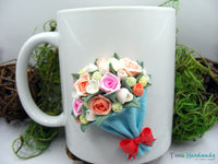 Cană personalizată 3D "Buchet cu flori" - Tinna Handmade