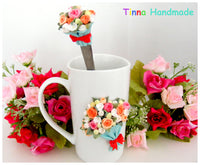 Cană personalizată 3D "Buchet cu flori" - Tinna Handmade