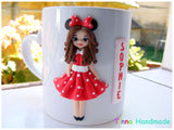 Cană personalizată Fetiță costum Minnie Mouse - Tinna Handmade