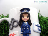 Cană personalizată 3D "Polițistă" - Tinna Handmade