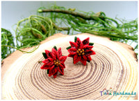 Cercei "Steaua de Crăciun" | tijă - Tinna Handmade