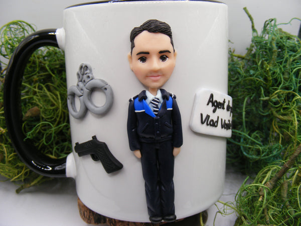 Cană personalizată 3D "Polițist" - Tinna Handmade