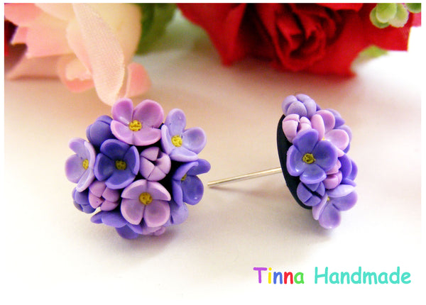 Cercei Flori de Liliac - Tinna Handmade