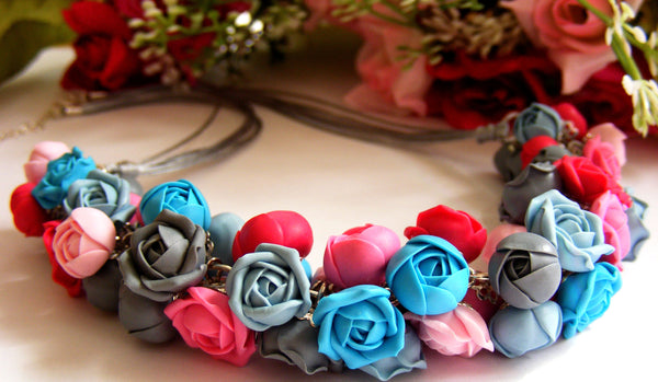 Colier "Hot Pink Summer" - Tinna Handmade