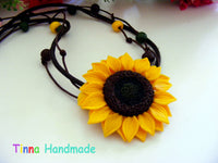 Colier Floarea Soarelui - Tinna Handmade
