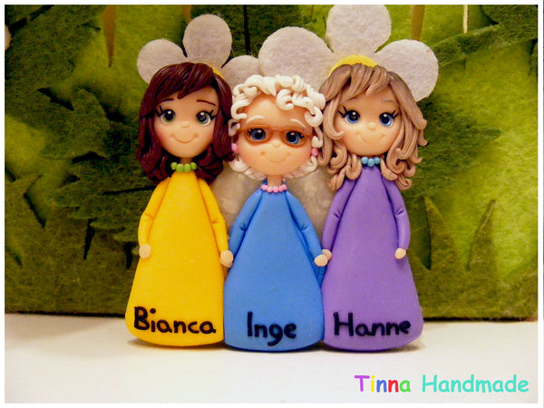 Magnet personalizat "Trei prietene | surori" - Tinna Handmade