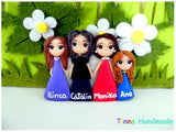 Magnet personalizat "Familie cu doi copii" - Tinna Handmade