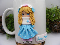 Cană personalizată 3D "Fetiță cu rochiță cu buline" - Tinna Handmade
