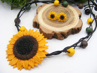 Set Floarea Soarelui | colier cu cercei