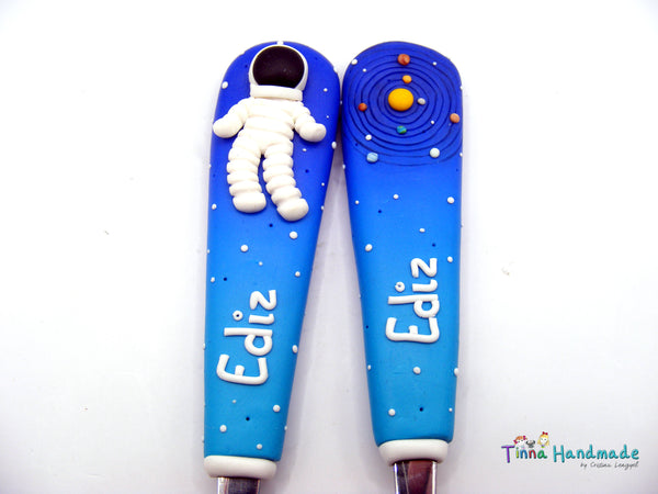 Set tacâmuri personalizate "Astronaut" - Tinna Handmade