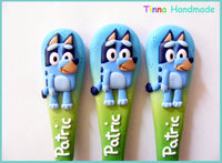 Set 3 tacâmuri personalizate "Bluey" - Tinna Handmade