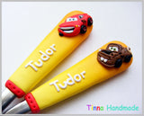 Set 2 tacâmuri personalizate Mașinuțe/Cars - Tinna Handmade