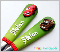 Set 2 tacâmuri personalizate Mașinuțe/Cars - Tinna Handmade