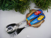 Set 2 tacâmuri personalizate Mașinuțe/Cars