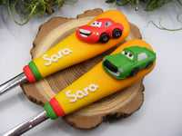 Set 2 tacâmuri personalizate Mașinuțe/Cars - Tinna Handmade