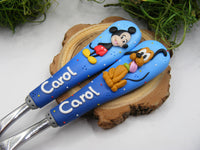 Set 2 tacâmuri personalizate Clubul lui Mickey Mouse | Mickey & Pluto - Tinna Handmade