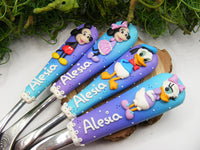 Set 4 tacâmuri personalizate Clubul lui Mickey Mouse I - Tinna Handmade