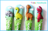 Set 4 tacâmuri personalizate "Dino" - Tinna Handmade