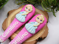 Set  2 tacâmuri personalizate Regatul de gheață -  Elsa