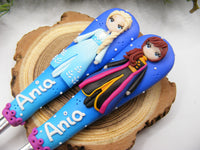 Set tacâmuri personalizate Prințese - Elsa și Anna - Tinna Handmade
