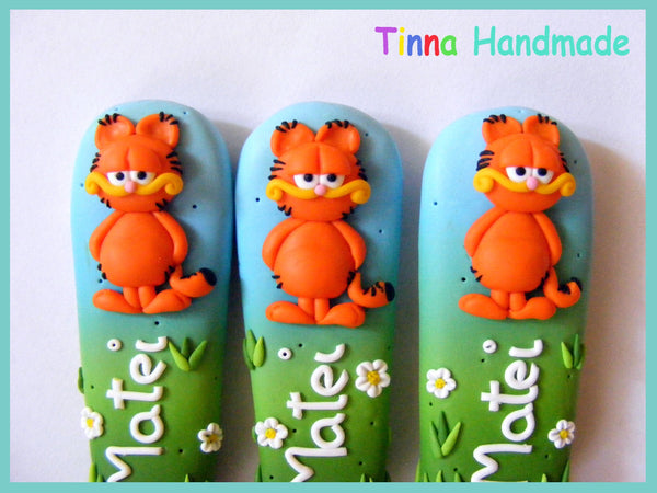 Set tacâmuri personalizate Garfield - Tinna Handmade