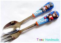 Set tacâmuri personalizate Ursuleț / Iepuraș - Tinna Handmade