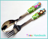 Set tacâmuri personalizate "Masha și Ursul" - Tinna Handmade