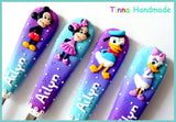 Set 4 tacâmuri personalizate Clubul lui Mickey Mouse I - Tinna Handmade