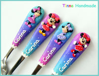 Set 4 tacâmuri personalizate Minnie Mouse II - Tinna Handmade