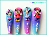 Set 4 tacâmuri personalizate Minnie Mouse II - Tinna Handmade