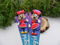 Set 2 tacâmuri personalizate Minnie Mouse - Tinna Handmade