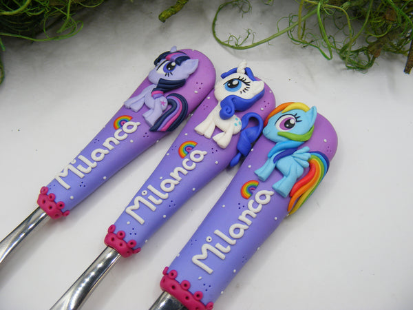 Set 3 tacâmuri personalizate "My Little Pony" - Tinna Handmade