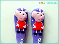 Set 2 tacâmuri personalizate Peppa Pig - Tinna Handmade