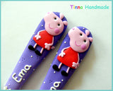 Set bol/cană/tacâmuri personalizate Peppa Pig - Tinna Handmade
