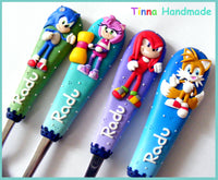 Set tacâmuri personalizate Sonic și prietenii lui - Tinna Handmade