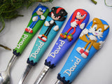 Set tacâmuri personalizate Sonic și prietenii lui - Tinna Handmade