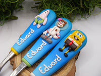 Set tacâmuri personalizate Spongebob Pantaloni Pătrați