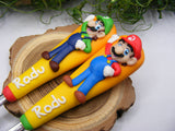 Set 2 tacâmuri personalizate " Super Mario Bros."