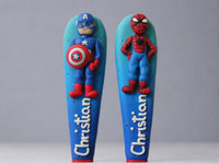 Set tacâmuri personalizate Supereroi - Captain Americari/Spiderman - Tinna Handmade